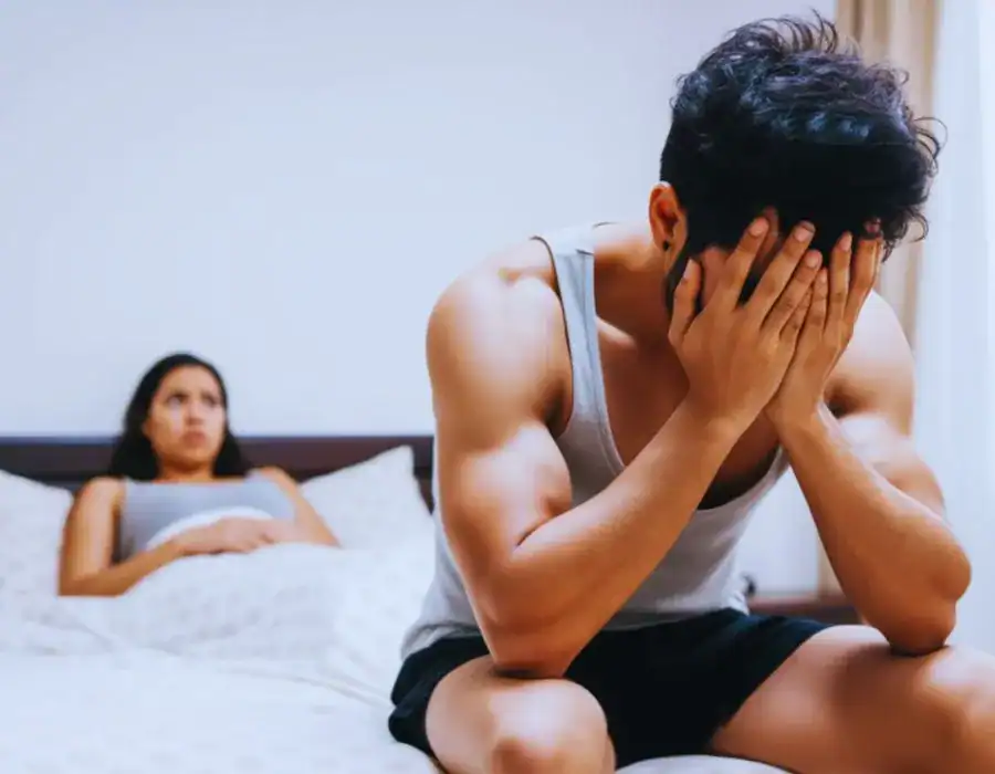 Image of upset man in need of erectile dysfunction treatment Farnborough