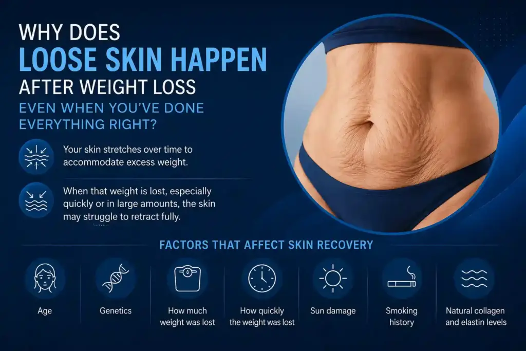 Why Does Loose Skin Happen After Weight Loss Even When You’ve Done Everything Right Farnborough?